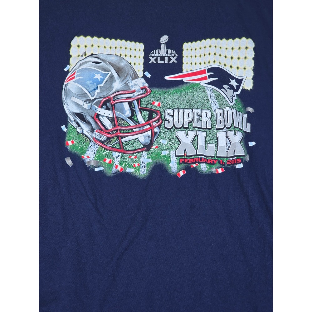 Majestic‎ NFL New England Patriots Super Bowl XLIX Champions T Shirt Men's XL - Picture 2 of 7